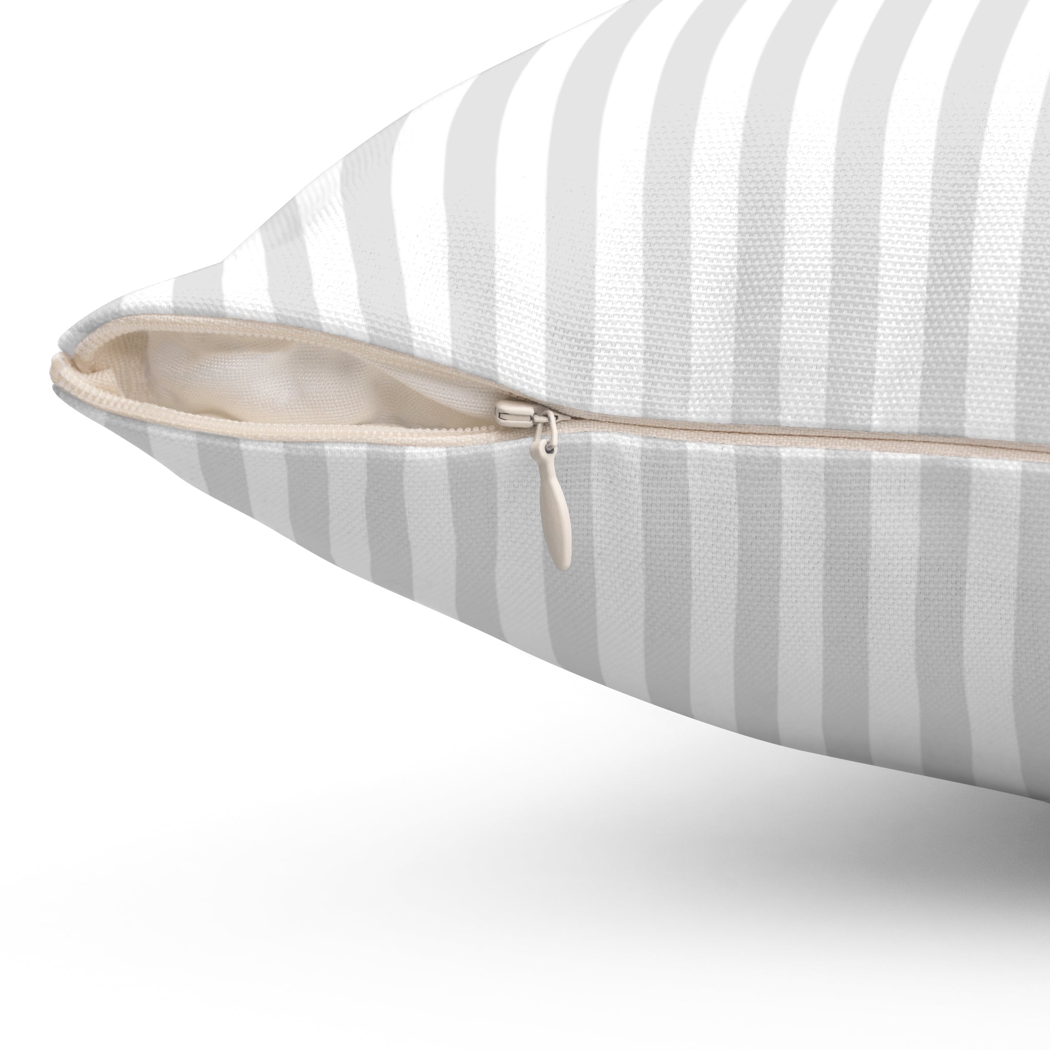 Gray Vertical Stripe Pillow | Square Throw Pillow