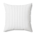 Gray Vertical Stripe Pillow | Square Throw Pillow