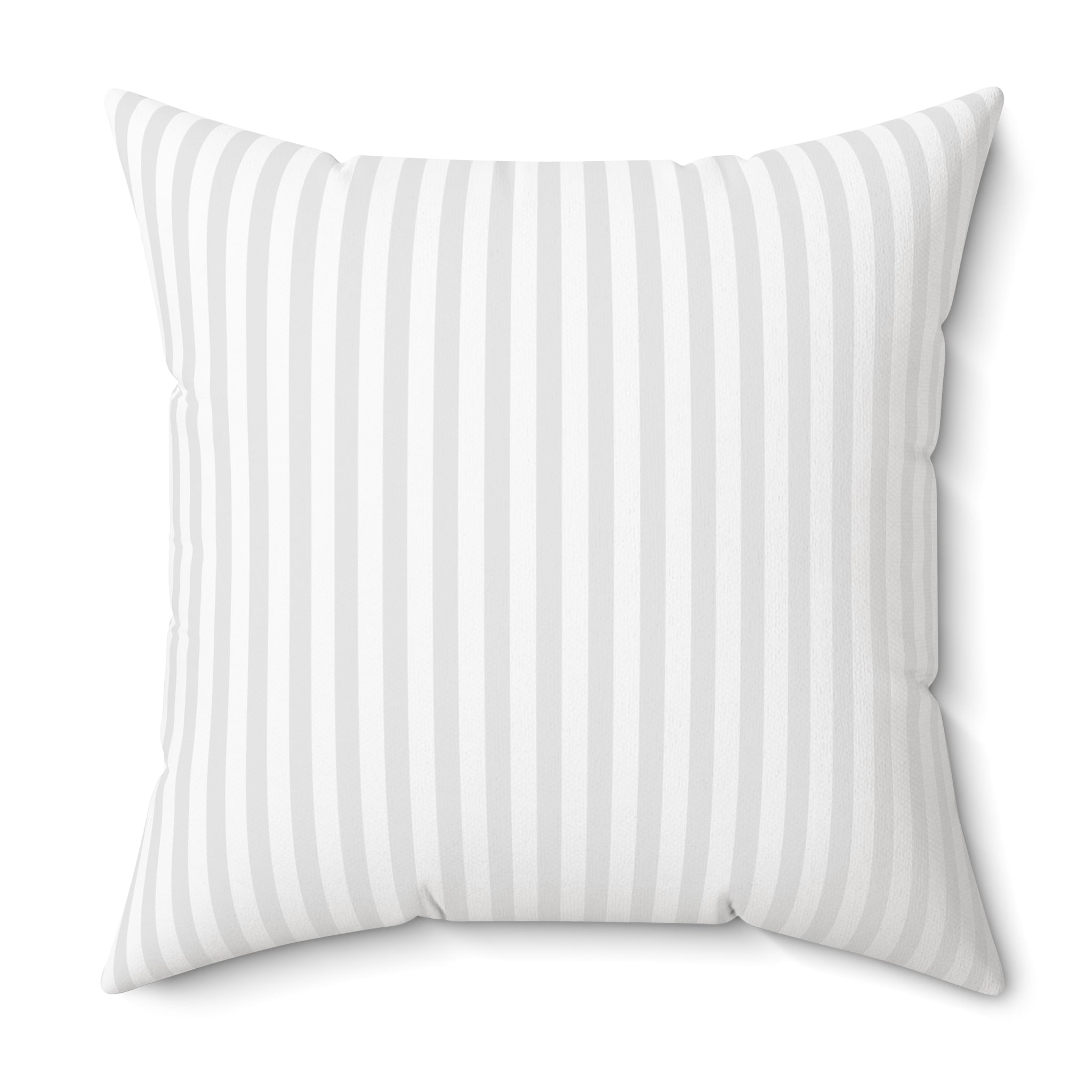 Gray Vertical Stripe Pillow | Square Throw Pillow