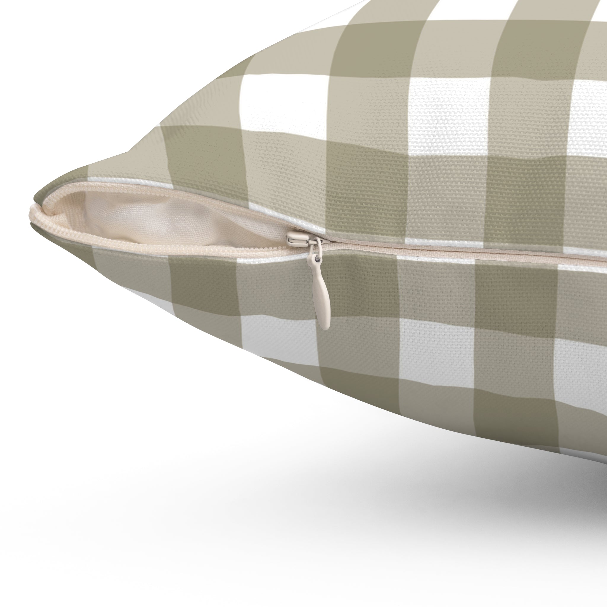 Beige Buffalo Check Pillow | Plaid Throw Pillow, Farmhouse Decor