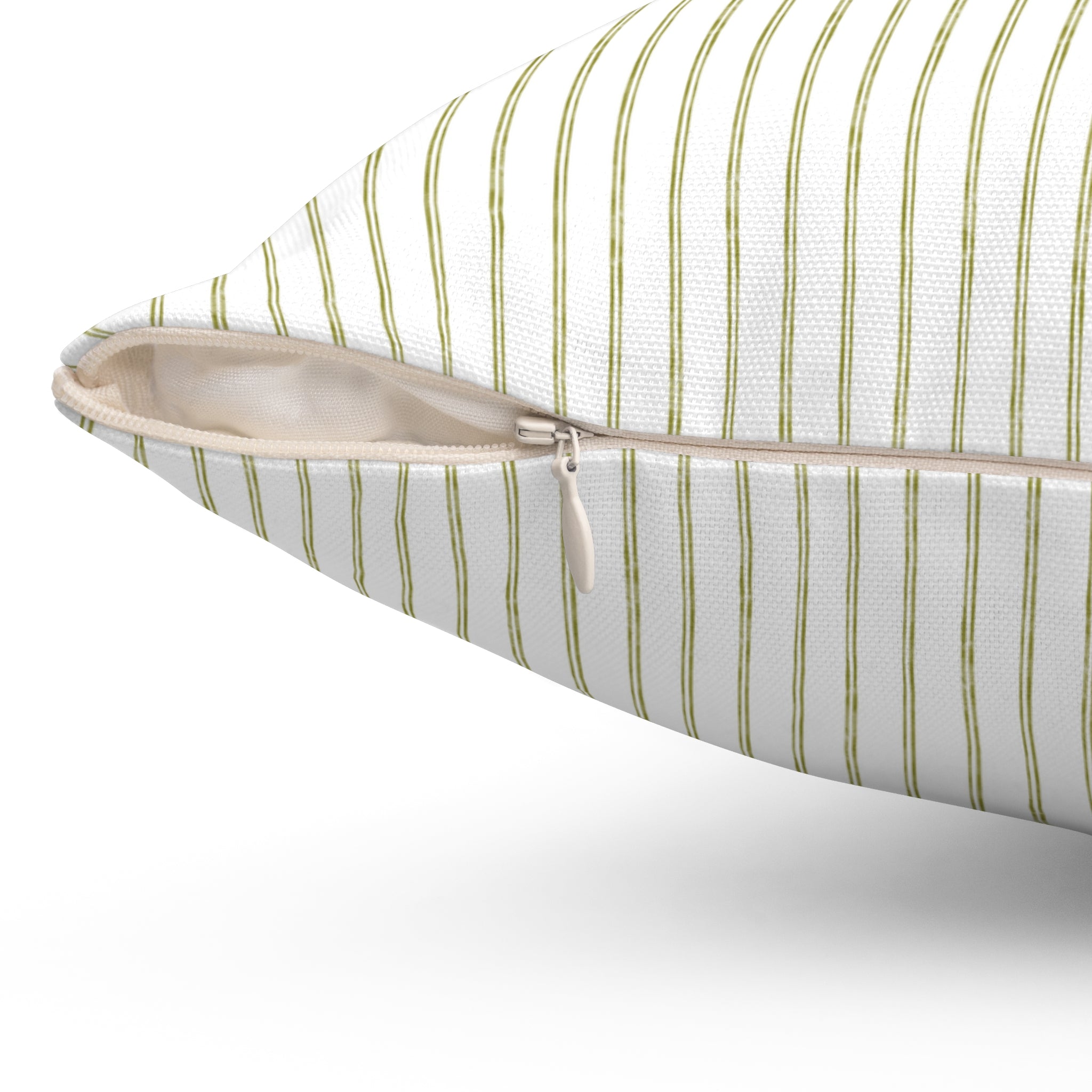 Neutral Vertical Stripe Pillow | Square Throw Pillow, Modern Farmhouse Accent