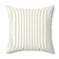 Neutral Vertical Stripe Pillow | Square Throw Pillow, Modern Farmhouse Accent