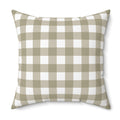 Beige Buffalo Check Pillow | Plaid Throw Pillow, Farmhouse Decor