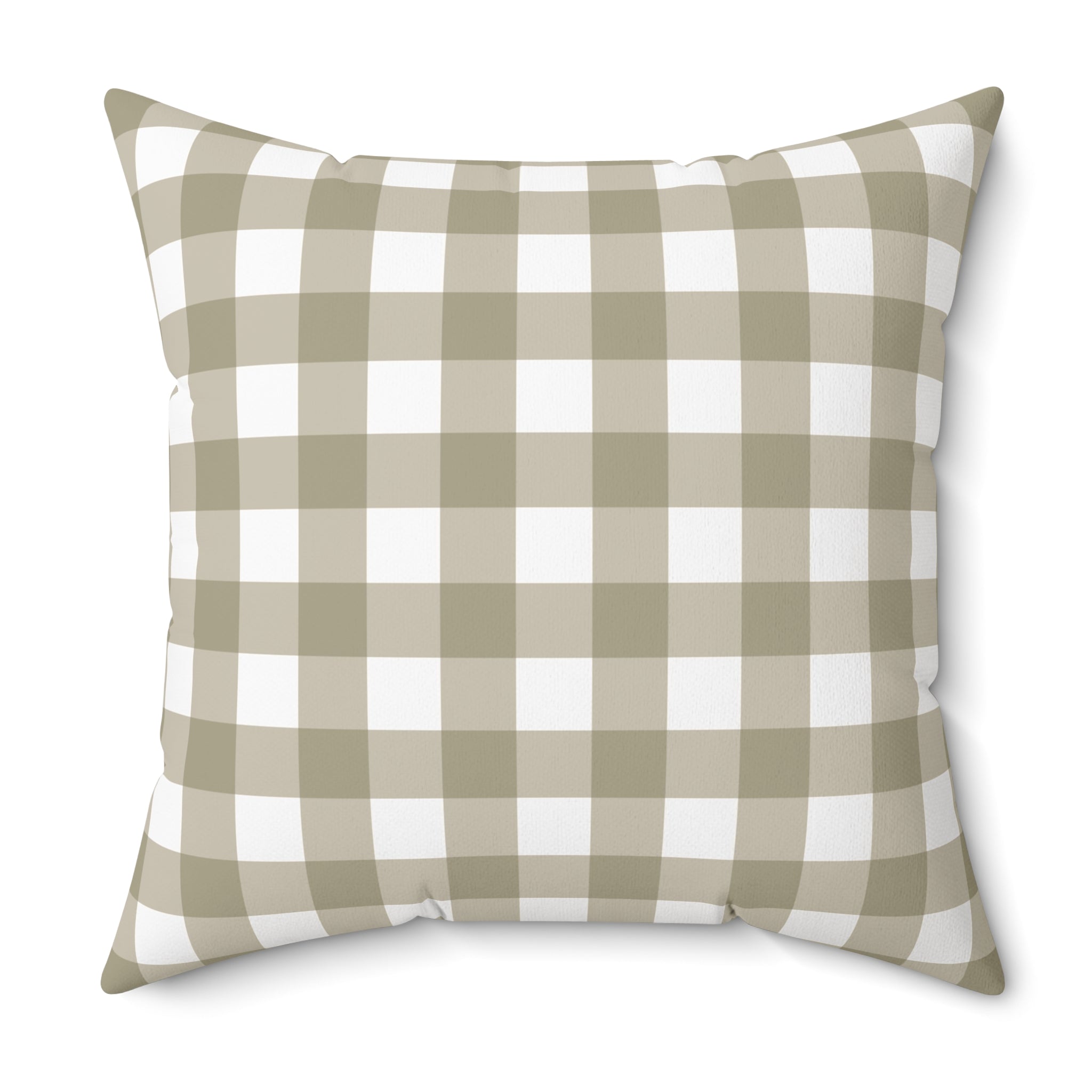 Beige Buffalo Check Pillow | Plaid Throw Pillow, Farmhouse Decor