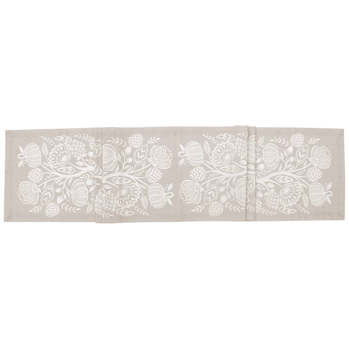 72" Francis Cream Cotton Table Runner Fall
